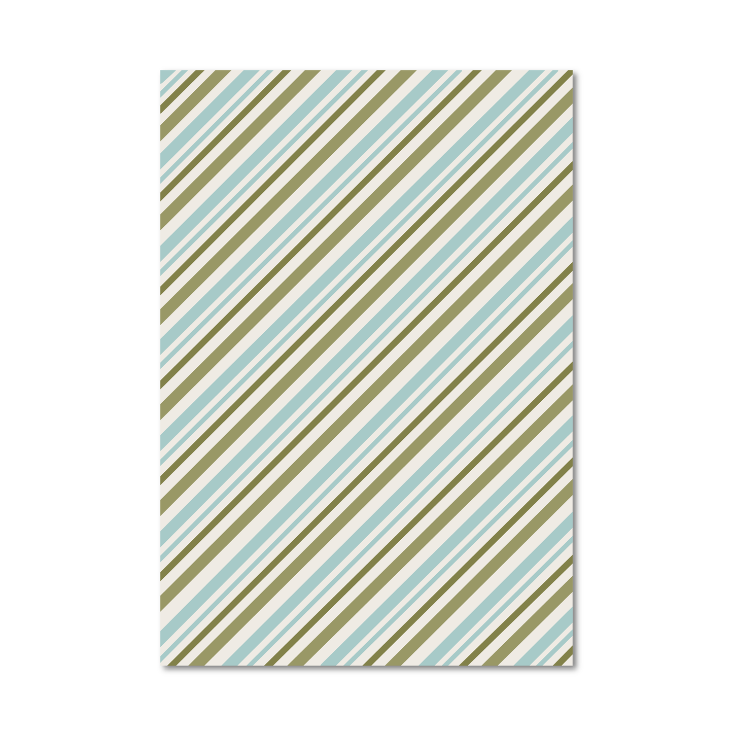 Double Sided Wrapping Paper in Snowflake-Stripe