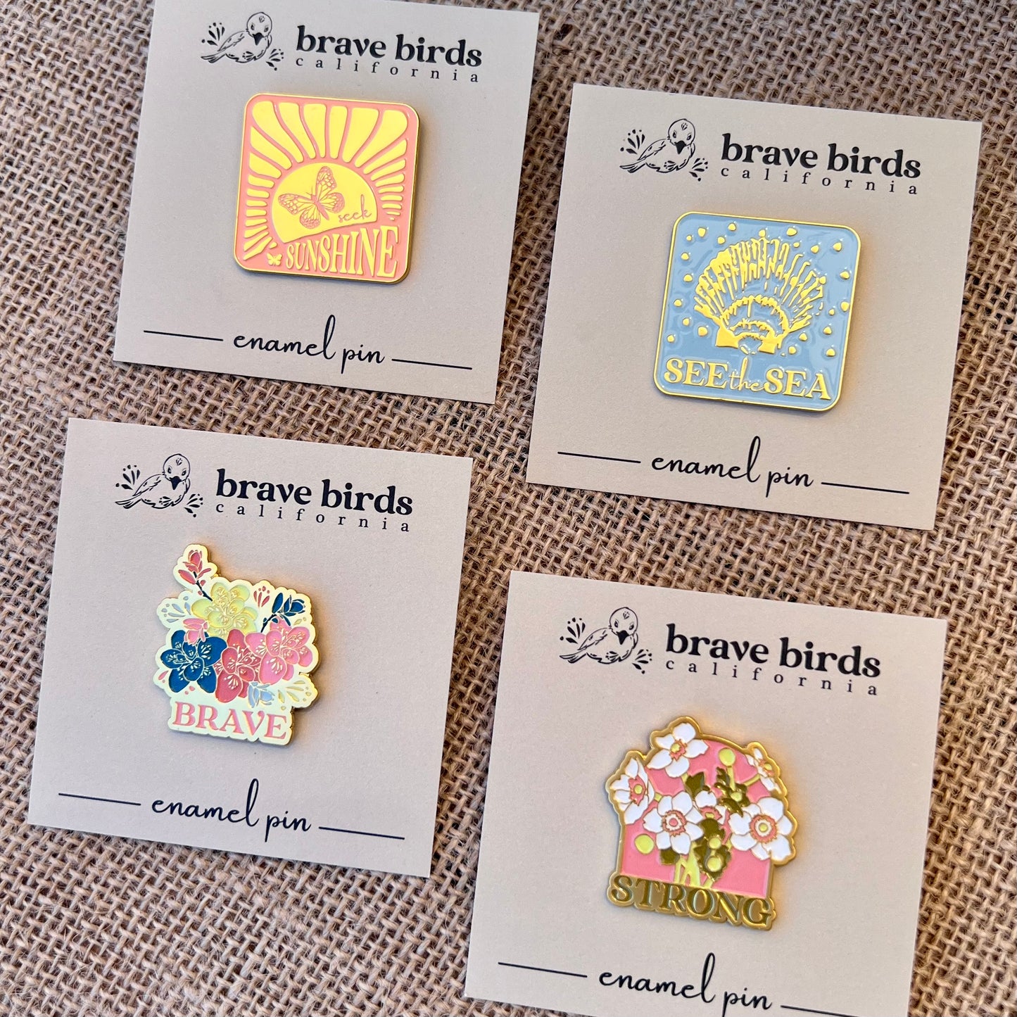 Strong Floral Enamel Pin