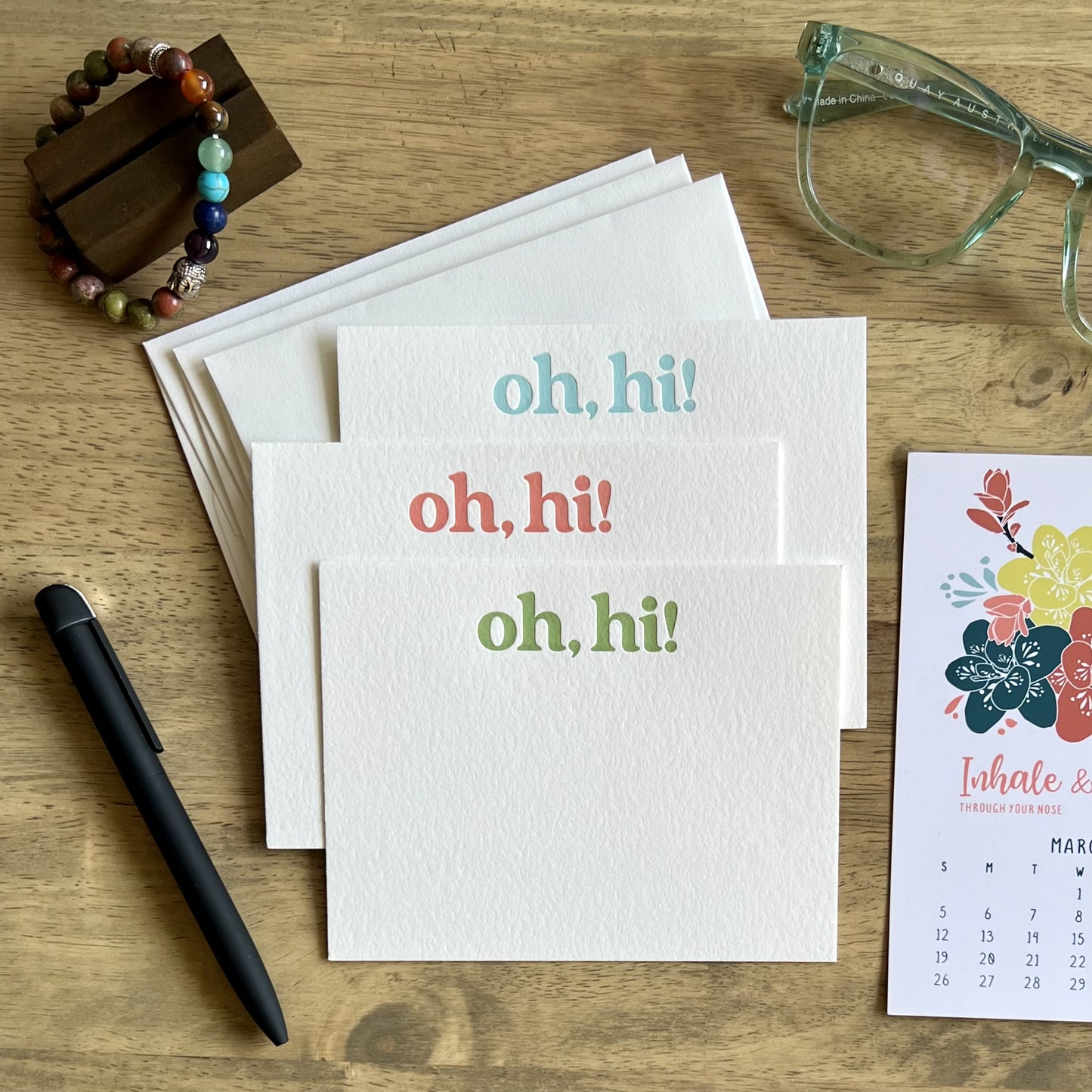 Oh, hi! Letterpress Notecard 6 pack