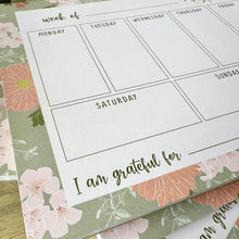 Load image into Gallery viewer, Closeup on I am grateful for section on the bottom of the planner
