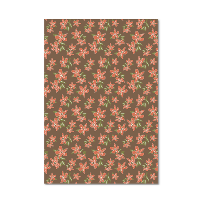 Single Sheet Double Sided Wrapping Paper in Pinecone-Floral