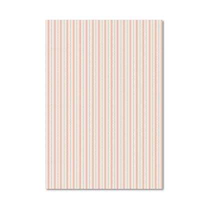 Gift wrap sheet with a vertical stripe pattern in soft peach, beige, and white, shown against a plain white background.