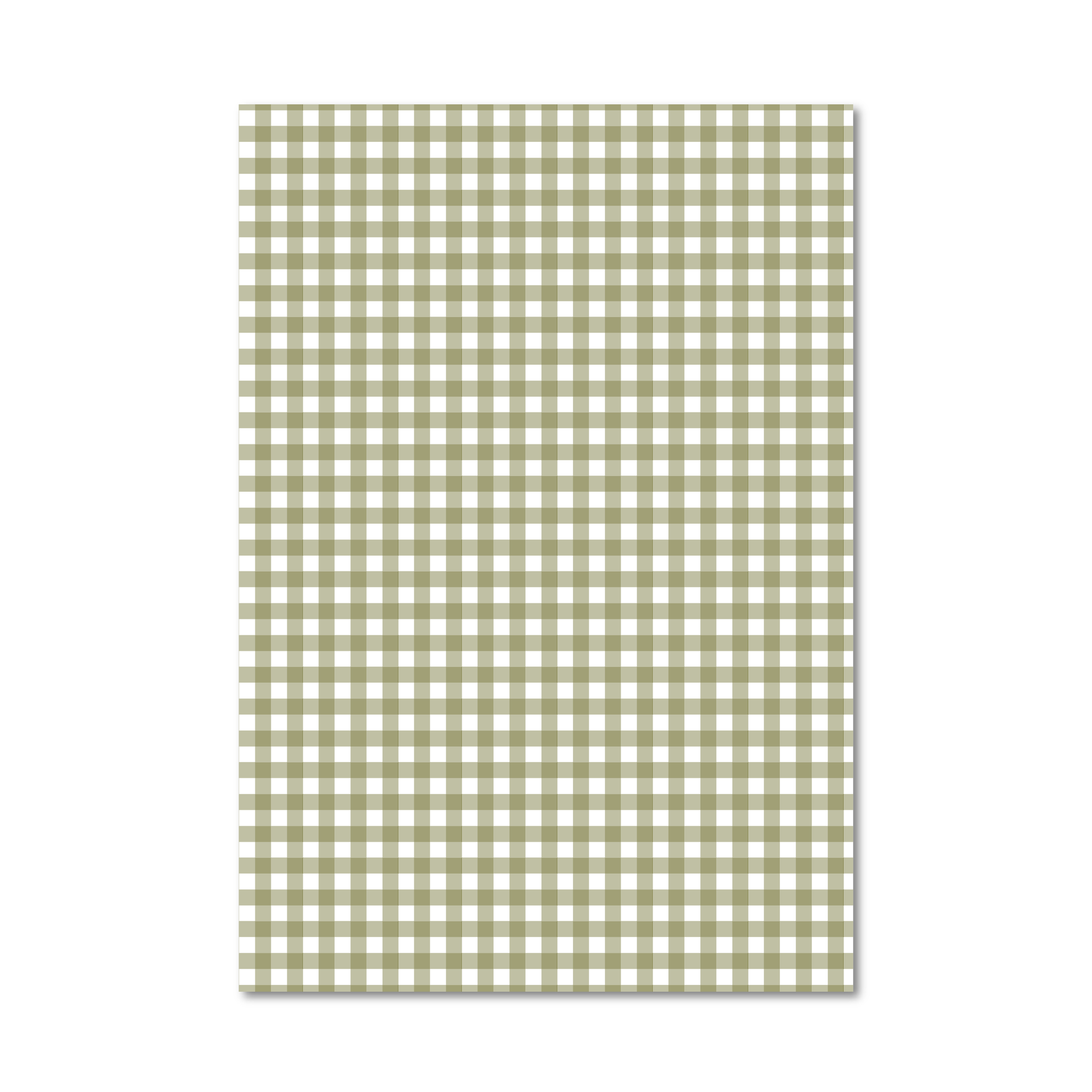 Gift wrap sheet featuring a classic green and white gingham checkered pattern, shown against a plain white background.