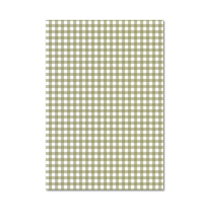 Gift wrap sheet featuring a classic green and white gingham checkered pattern, shown against a plain white background.