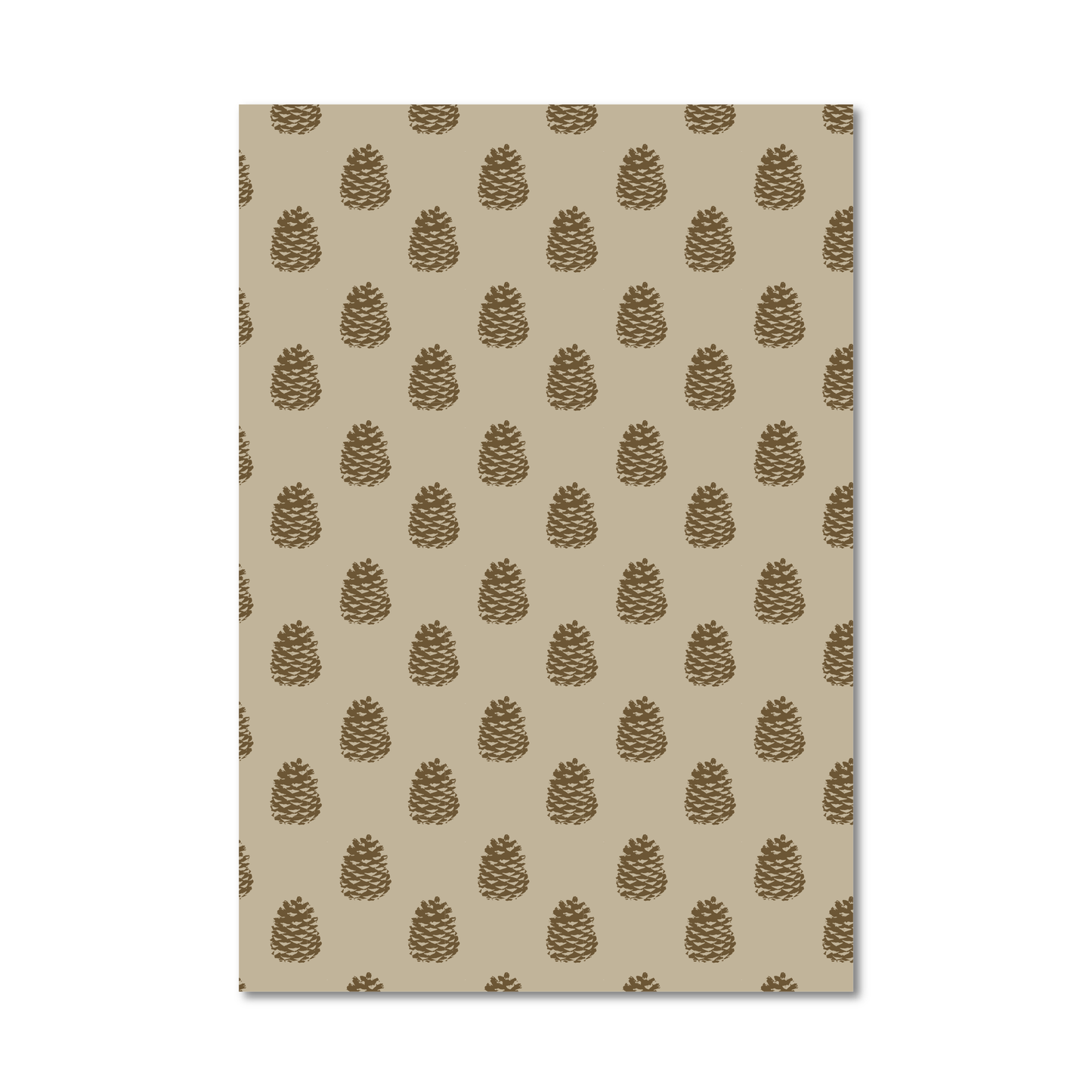 Single Sheet Double Sided Wrapping Paper in Pinecone-Floral