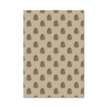 Single Sheet Double Sided Wrapping Paper in Pinecone-Floral