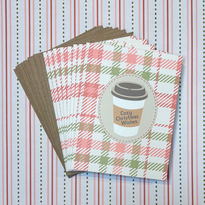Cozy Coffee Christmas Cards 8-Pack