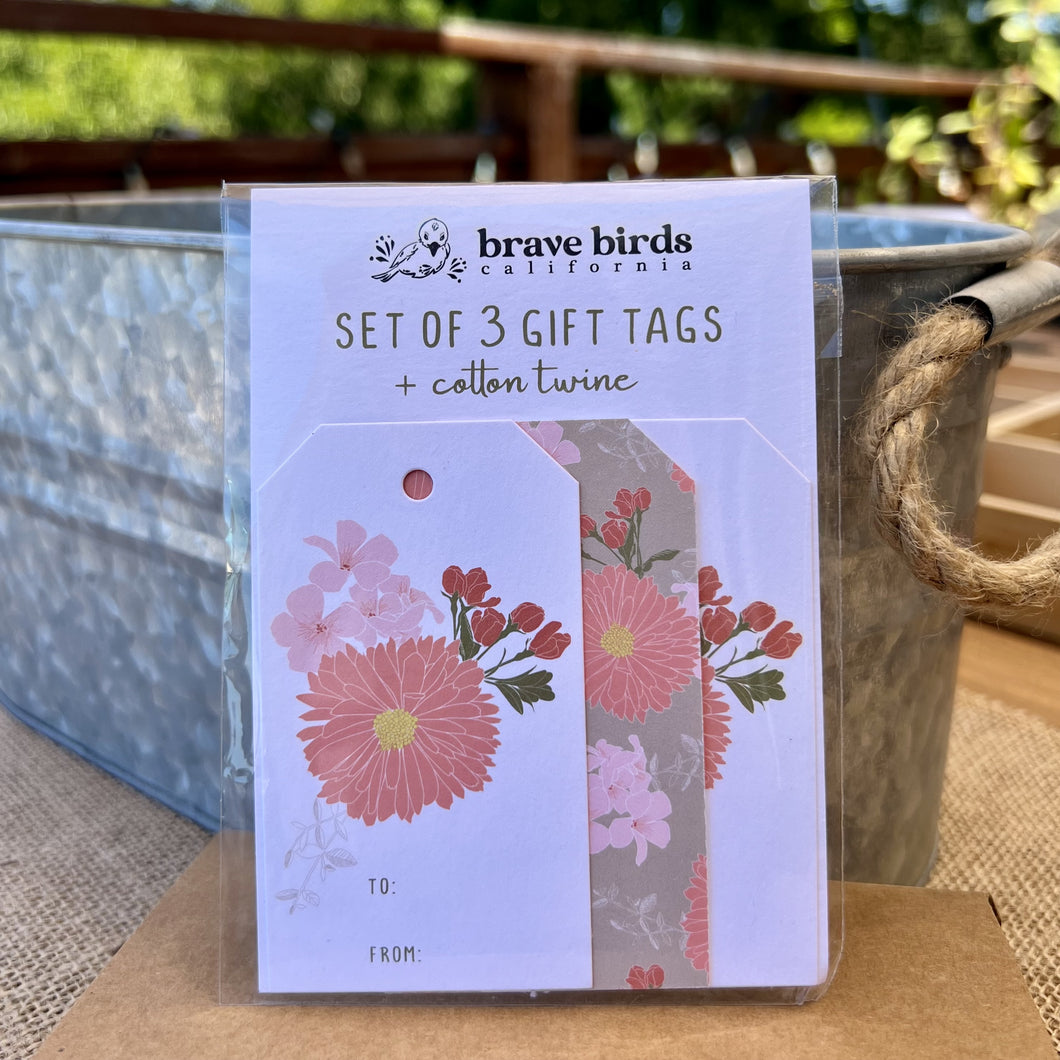 Package of 3 gift tags with a backing card and clear poly envelope