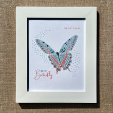 Load image into Gallery viewer, Framed 8x10 art print saying Oh hi, Butterfly, with butterfly illustration

